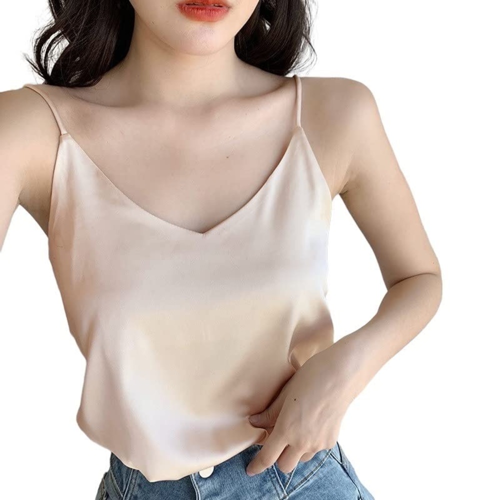 Elegant Cream Satin Cami Top
